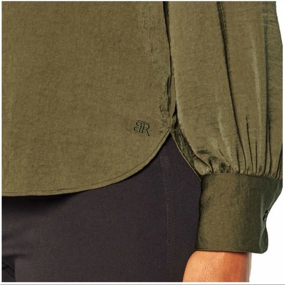 Banana Republic Ladies Women Satin Pullover, Green ( Olive ) - Picture 3 of 8